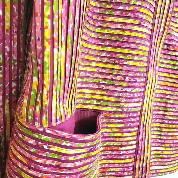 Chico's Textured Multicolored Cotton Business Casual Formal Coat Blazer Size XL - Picture 10 of 14